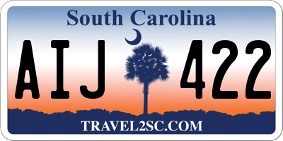 SC license plate AIJ422