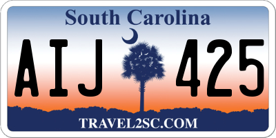 SC license plate AIJ425