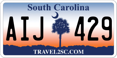 SC license plate AIJ429
