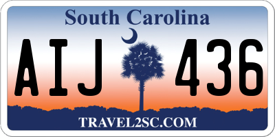 SC license plate AIJ436