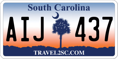SC license plate AIJ437