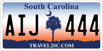 SC license plate AIJ444