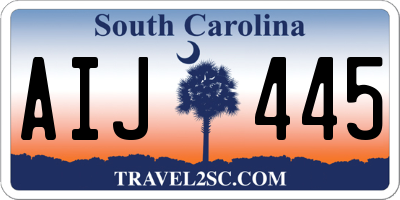 SC license plate AIJ445