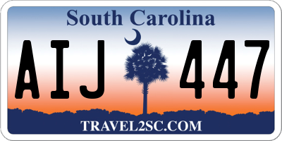SC license plate AIJ447