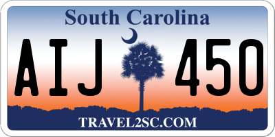 SC license plate AIJ450