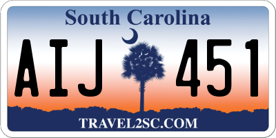 SC license plate AIJ451