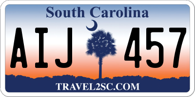SC license plate AIJ457