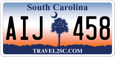 SC license plate AIJ458