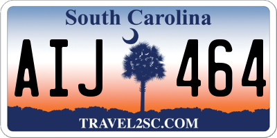 SC license plate AIJ464