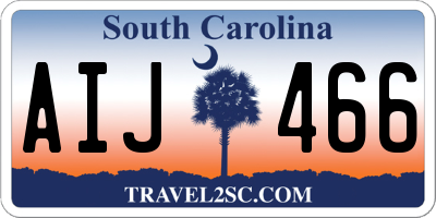 SC license plate AIJ466