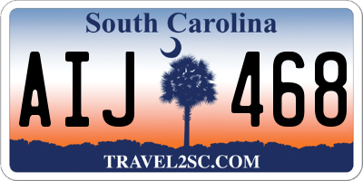 SC license plate AIJ468