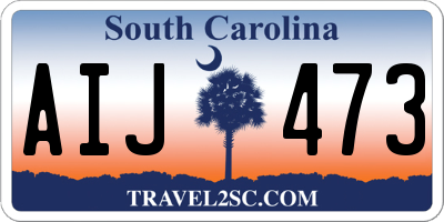 SC license plate AIJ473