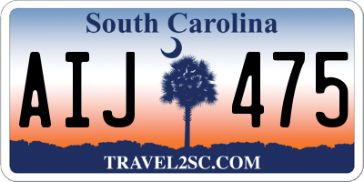 SC license plate AIJ475