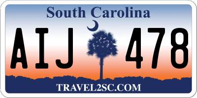 SC license plate AIJ478
