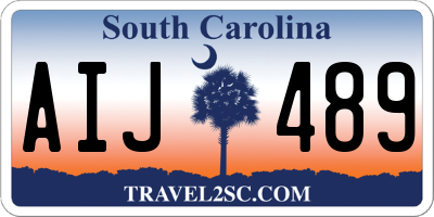 SC license plate AIJ489