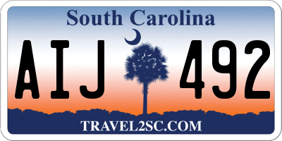 SC license plate AIJ492