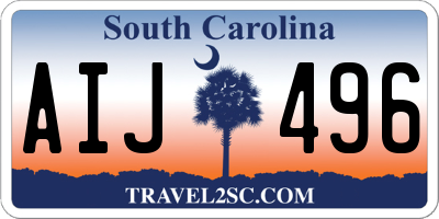 SC license plate AIJ496
