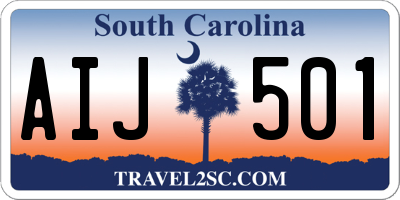 SC license plate AIJ501