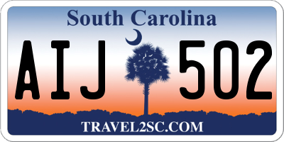 SC license plate AIJ502