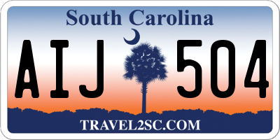SC license plate AIJ504