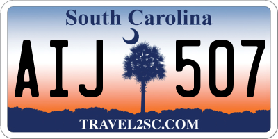 SC license plate AIJ507
