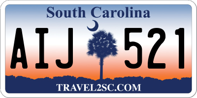 SC license plate AIJ521