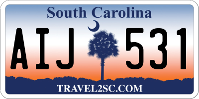 SC license plate AIJ531