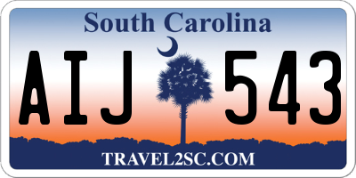 SC license plate AIJ543