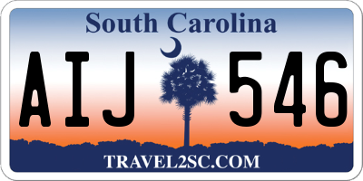 SC license plate AIJ546