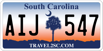 SC license plate AIJ547