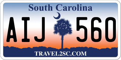 SC license plate AIJ560