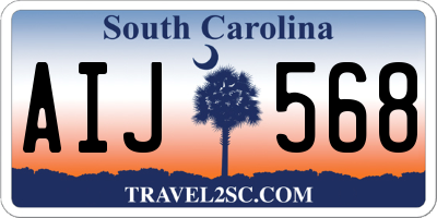 SC license plate AIJ568