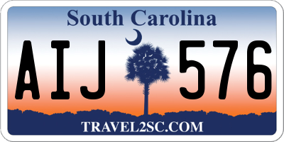 SC license plate AIJ576