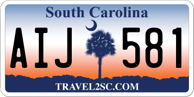 SC license plate AIJ581