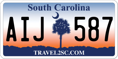 SC license plate AIJ587