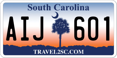 SC license plate AIJ601