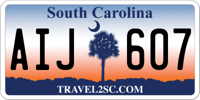 SC license plate AIJ607