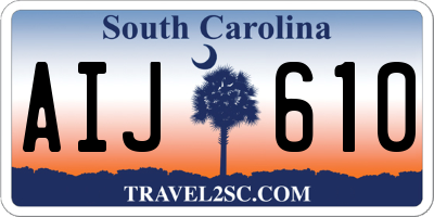 SC license plate AIJ610