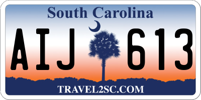 SC license plate AIJ613