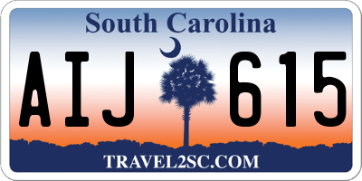 SC license plate AIJ615