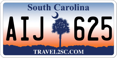 SC license plate AIJ625