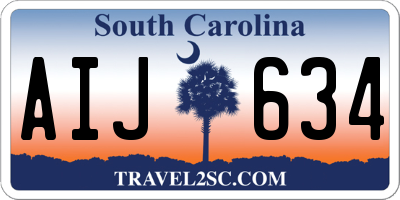 SC license plate AIJ634