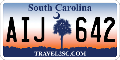 SC license plate AIJ642