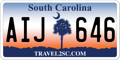 SC license plate AIJ646