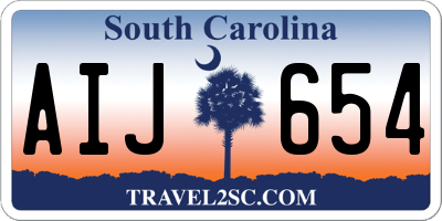 SC license plate AIJ654