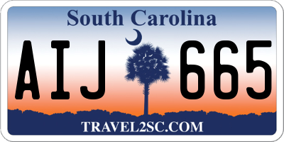 SC license plate AIJ665