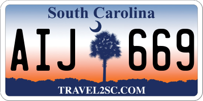SC license plate AIJ669
