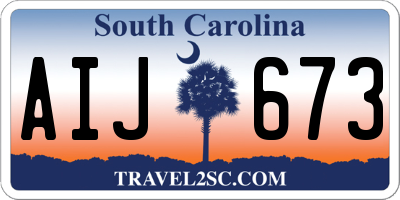 SC license plate AIJ673