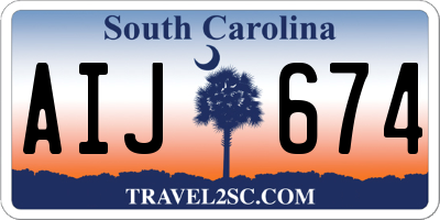 SC license plate AIJ674