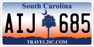 SC license plate AIJ685